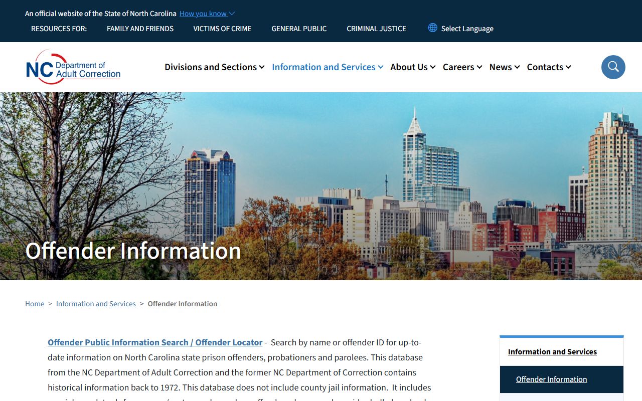 Brunswick County Clerk of Superior Court statewide offender search distinction