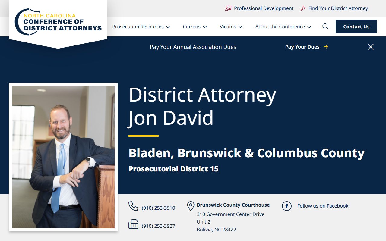 Brunswick County criminal court records District Attorney source